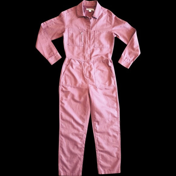 Outerknown Pants - Outerknown‎ NWT Station Jumpsuit XS Dusty Pink Rose Organic Cotton Linen